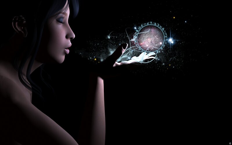 Woman Holding Galaxy