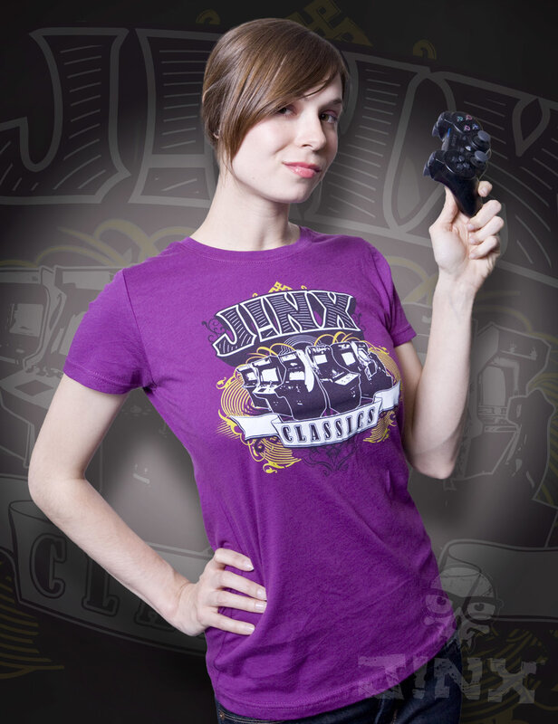 Woman holding game controller