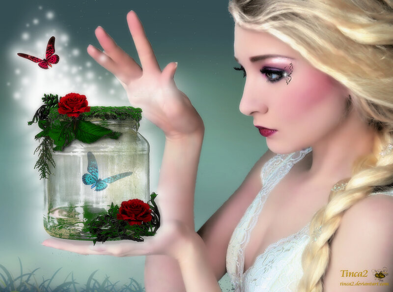 Woman Holding Glass Jar