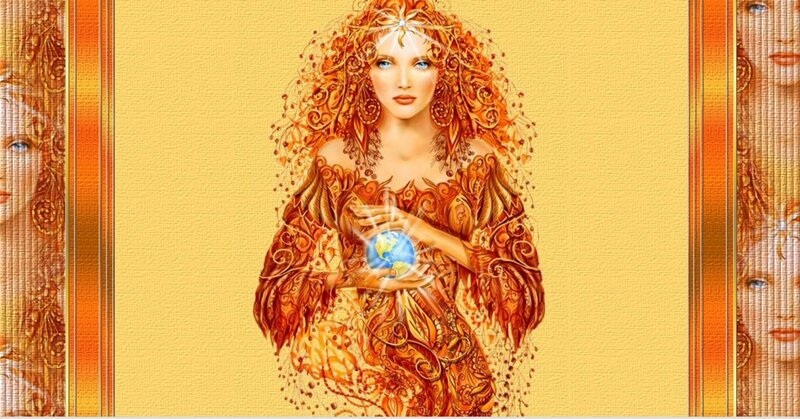 Woman Holding Globe — Gold