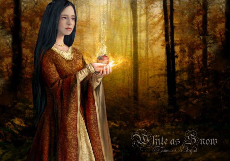 Woman Holding Glowing Apple