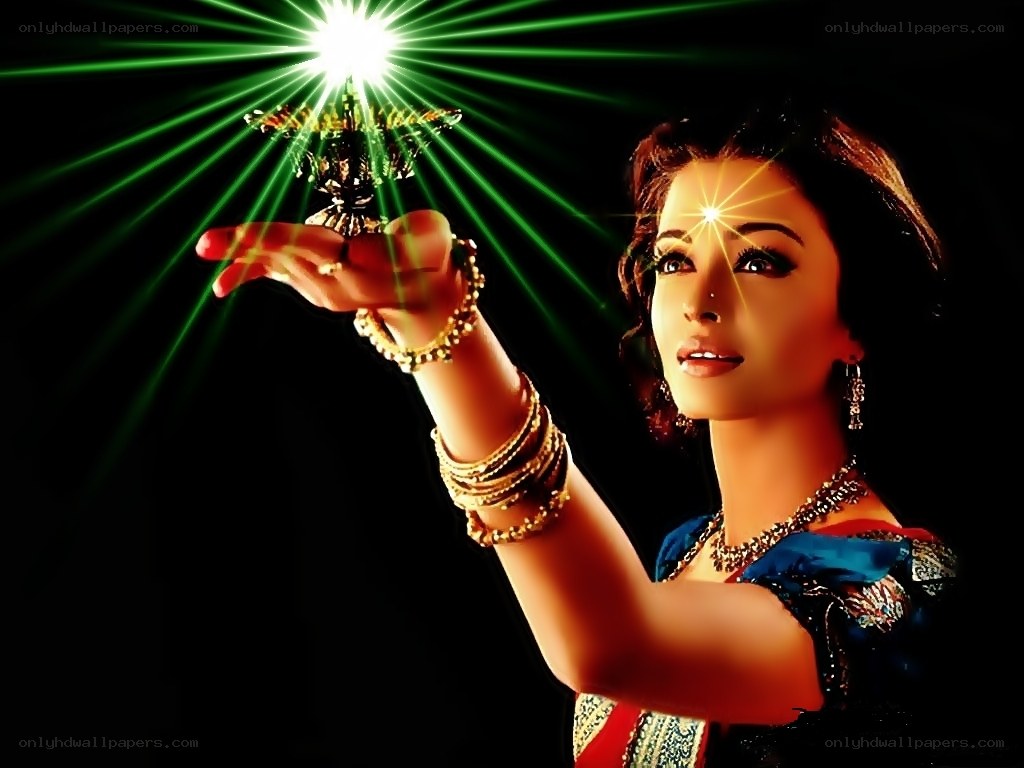 woman holding glowing lamp