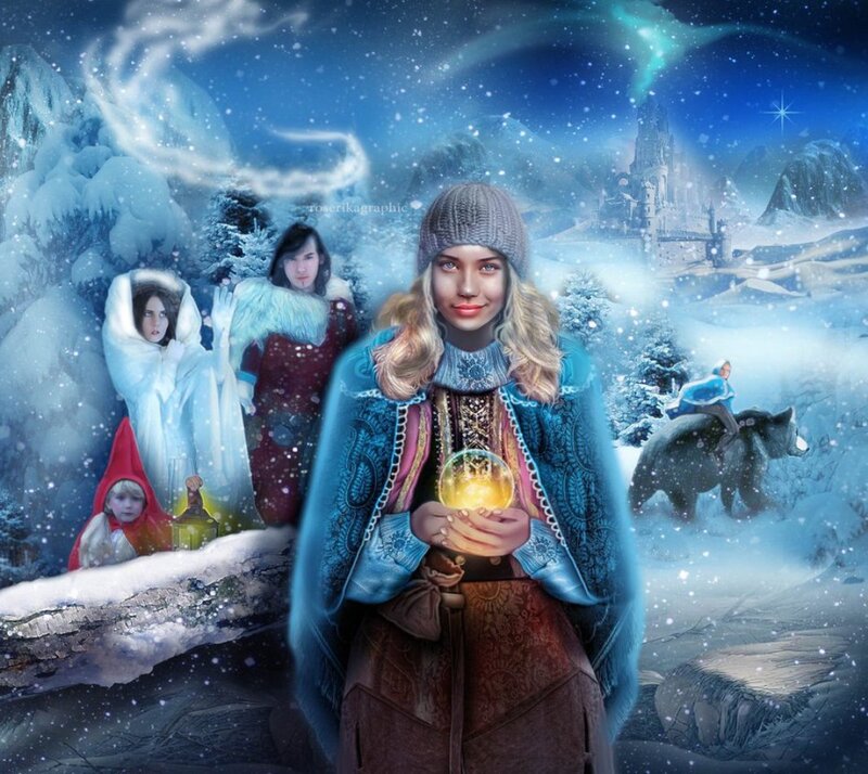 Woman Holding Glowing Orb — Blue, Magical
