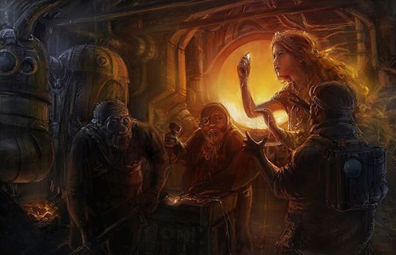 Woman Holding Glowing Orb — Brown