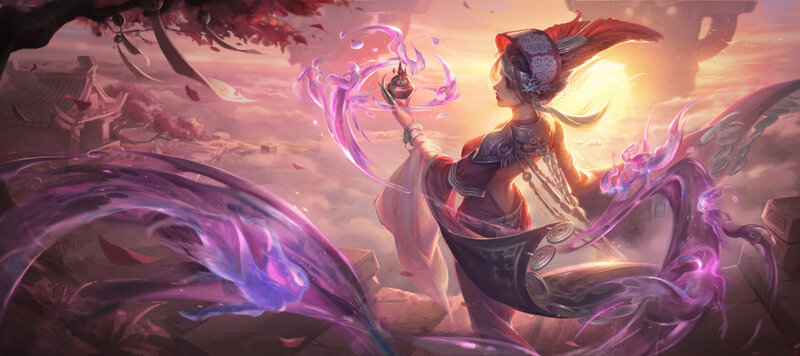 Woman Holding Glowing Orb — Purple, Dramatic, Sunset