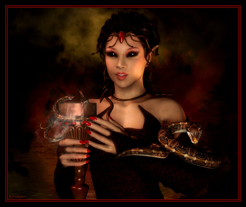 Woman Holding Goblet