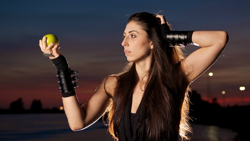 Woman Holding Green Apple — Black
