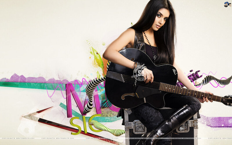Woman Holding Guitar — Black, Confident, Photograph, Boots