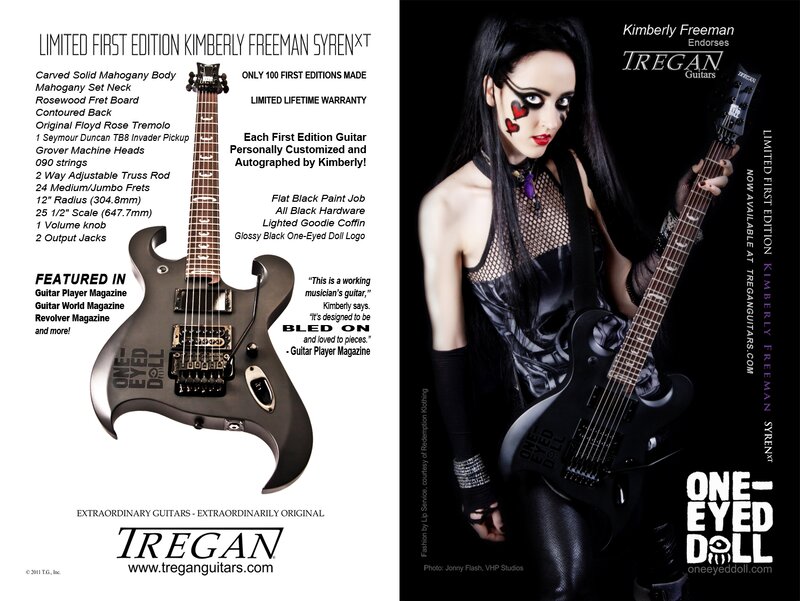 Woman Holding Guitar — Black, Dramatic, Photograph, Makeup