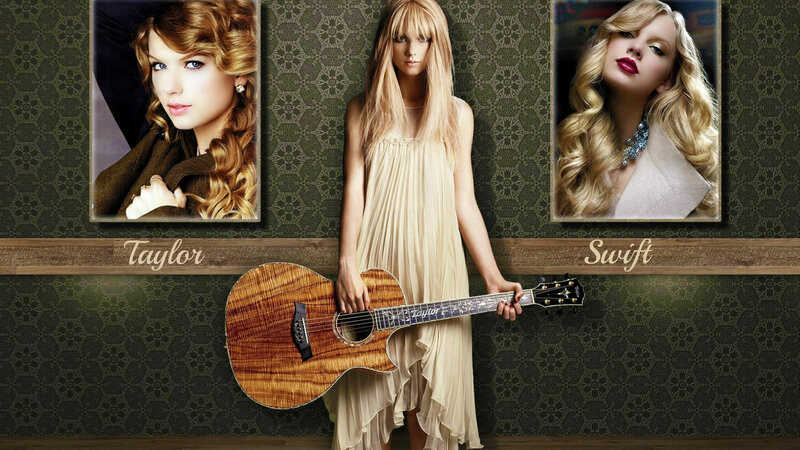 Woman Holding Guitar — Green, Confident, Photograph