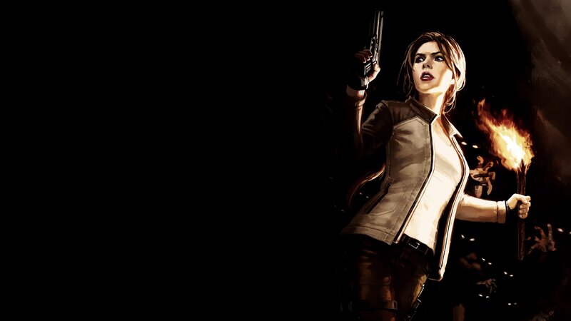 Woman Holding Gun and Torch