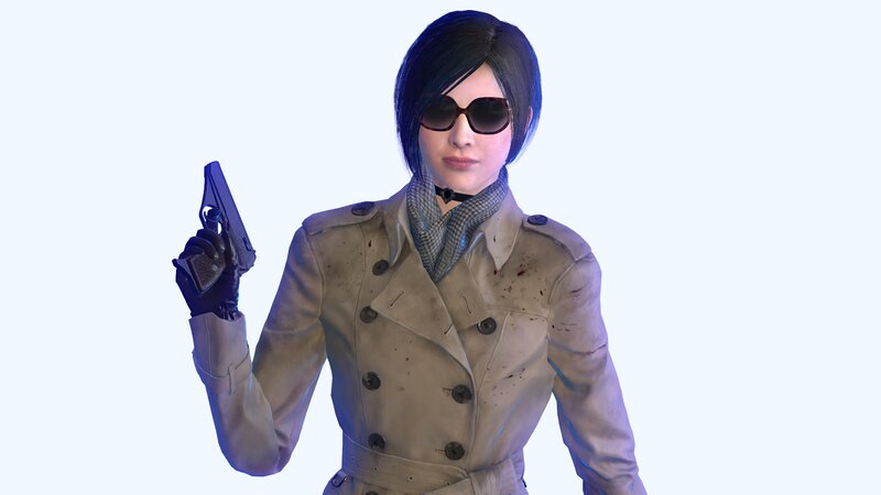 Woman Holding Gun — Beige, Serious