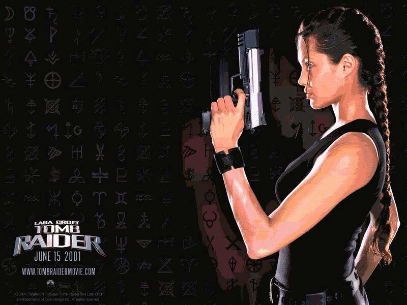 Woman Holding Gun — Black, Dramatic, Illustration, Braid