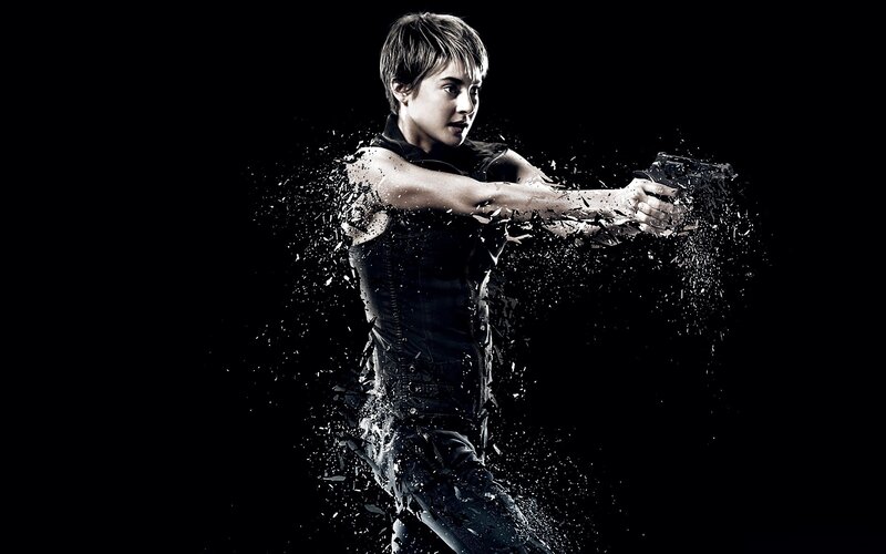 Woman Holding Gun — Black, Dramatic, Photograph, Shattered Effect