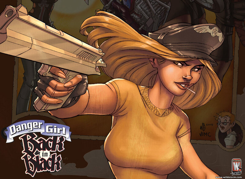 Woman Holding Gun — Brown, Confident