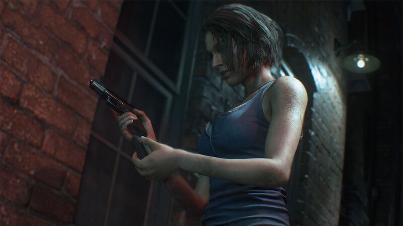 Woman Holding Gun — Gray, Tense, Night