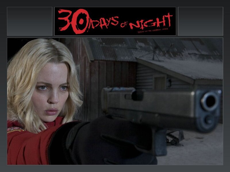 Woman Holding Gun — Red, Tense, Night
