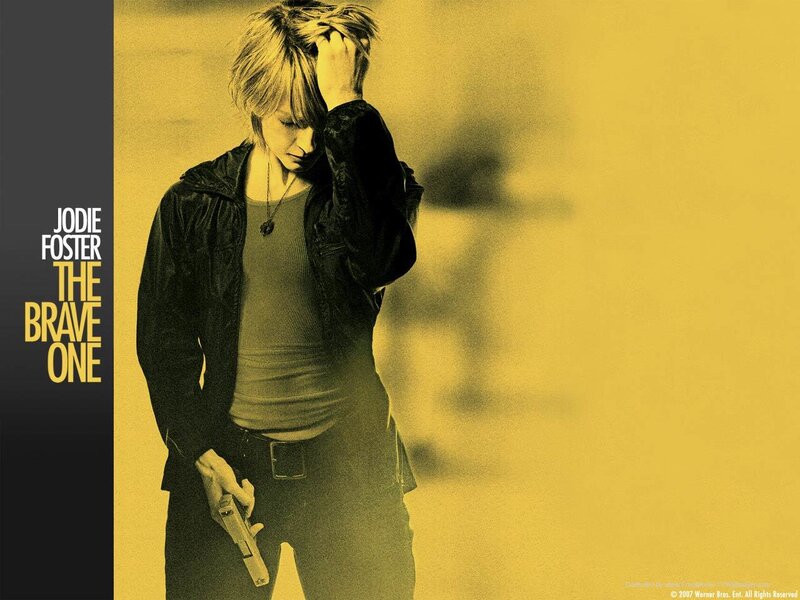 Woman Holding Gun — Yellow