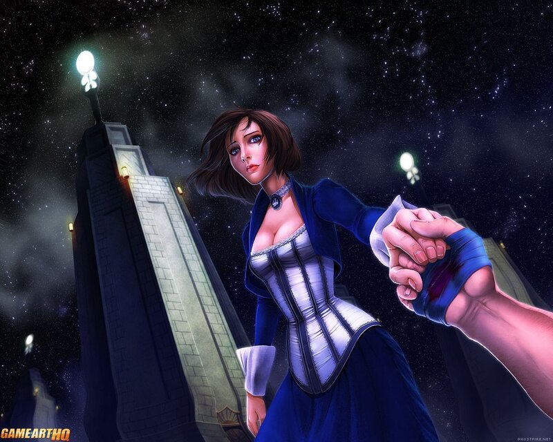 Woman Holding Hand — Blue
