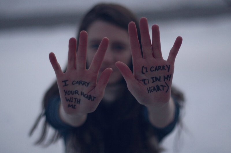 Woman Holding Hands Forward