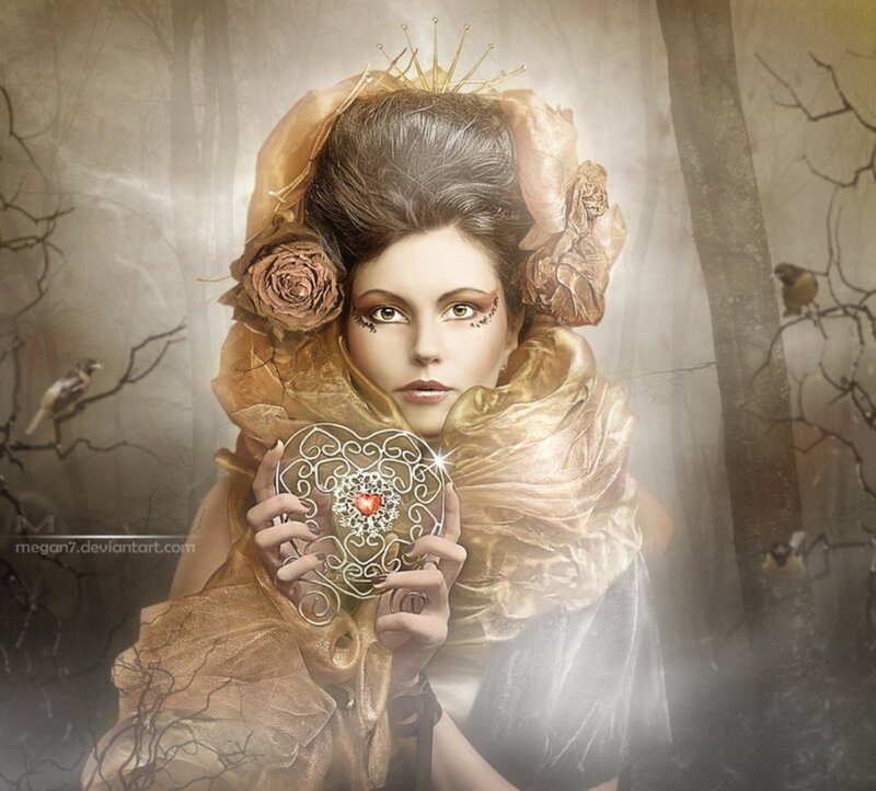 Woman Holding Heart Mirror