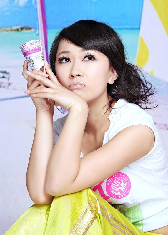 woman holding ice cream cone