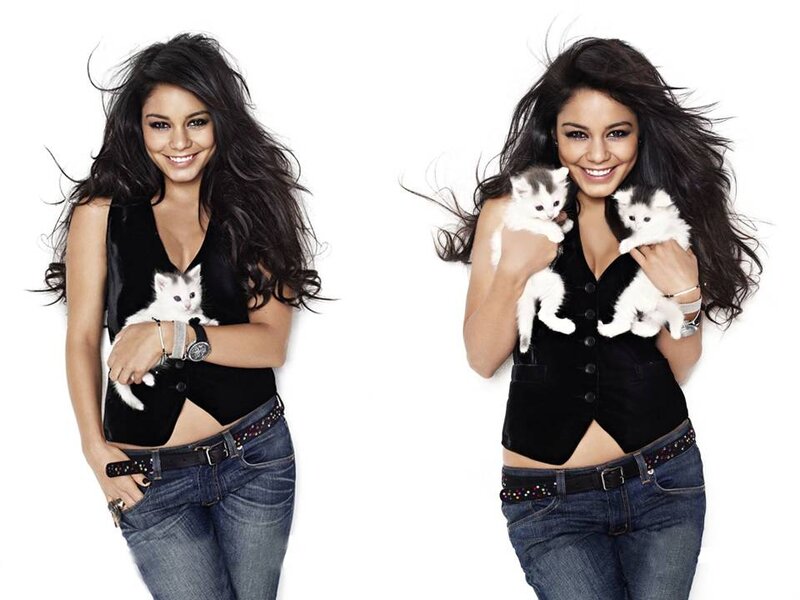 Woman Holding Kittens — Black