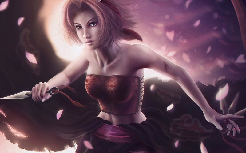 Woman Holding Kunai Knives