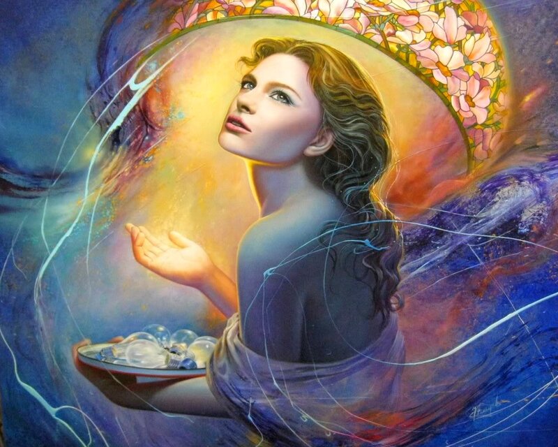 Woman Holding Light Bulbs