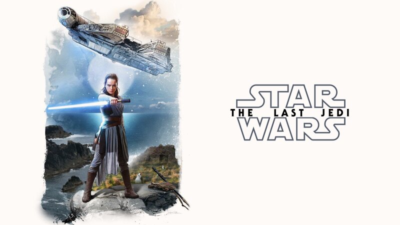 Woman Holding Lightsaber — Blue, Dramatic, Illustration