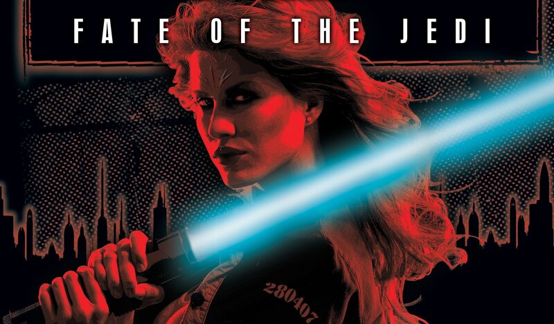 Woman Holding Lightsaber — Red, Dramatic, Night, Illustration