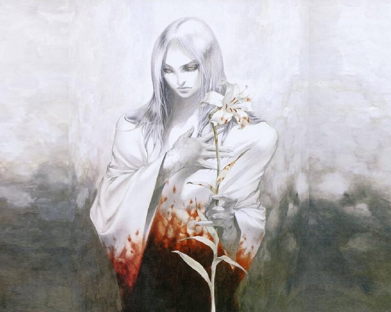 Woman Holding Lily
