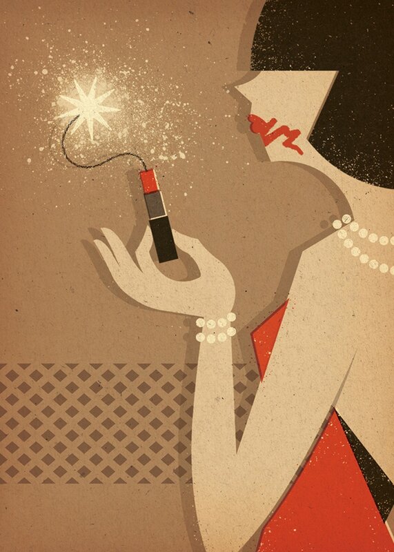 woman holding lipstick bomb