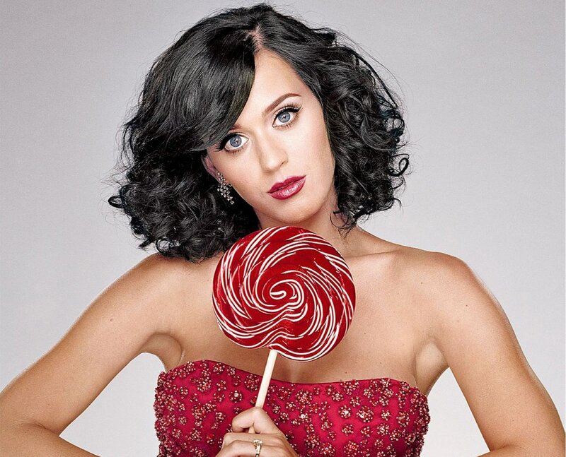 Woman Holding Lollipop — Red, Confident
