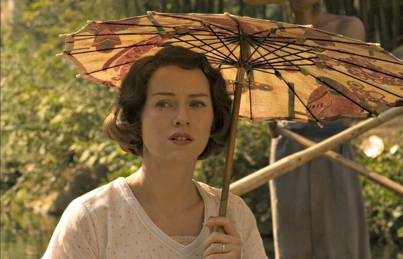 Woman Holding Parasol — Brown