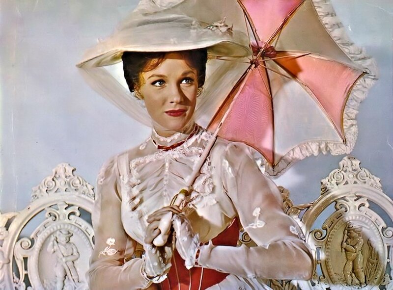 Woman Holding Parasol — White, Elegant