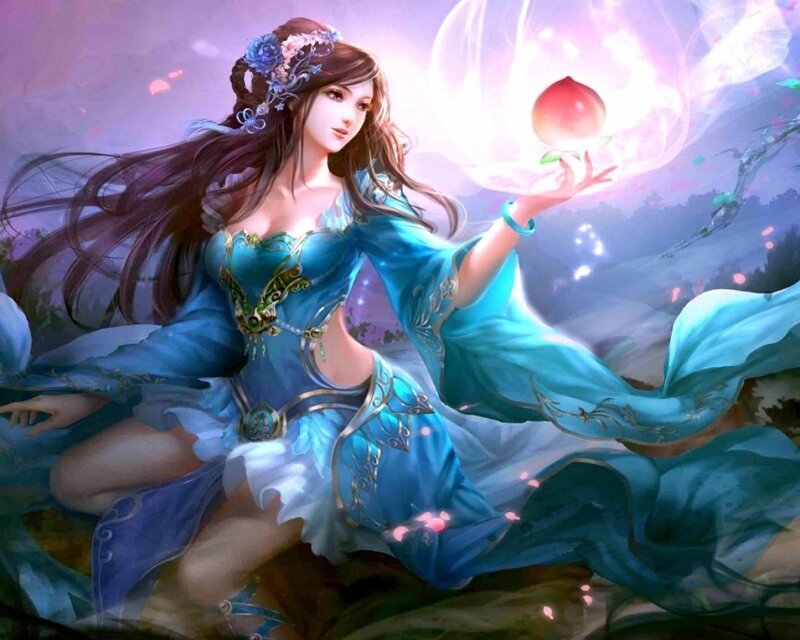 Woman Holding Peach