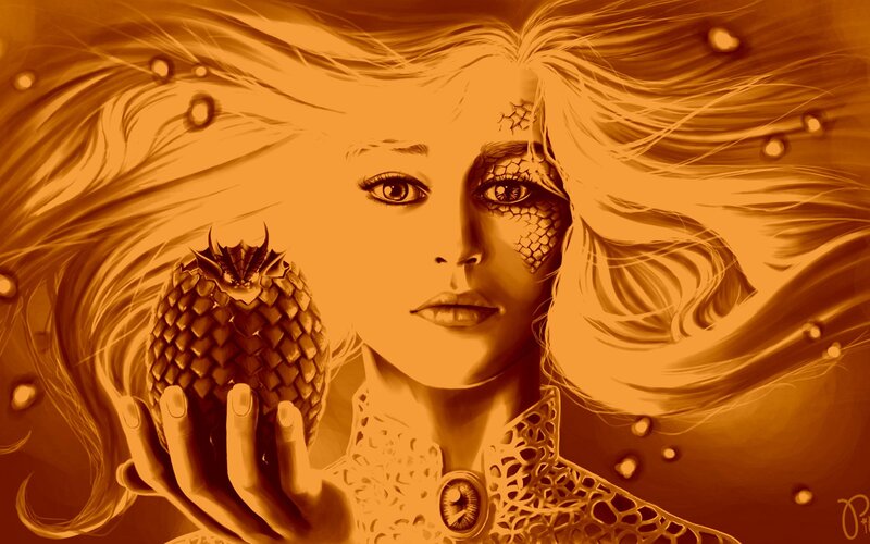 Woman Holding Pineapple