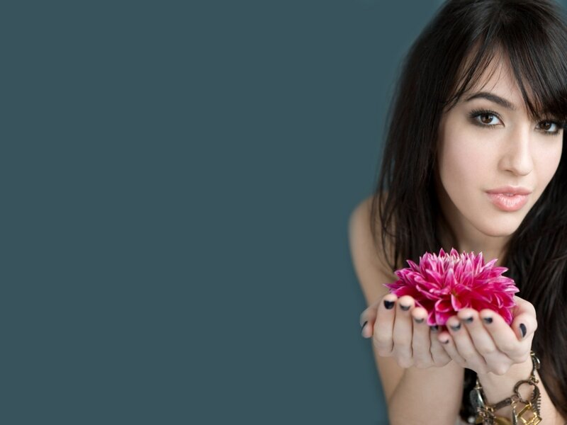 Woman Holding Pink Flower — Calm