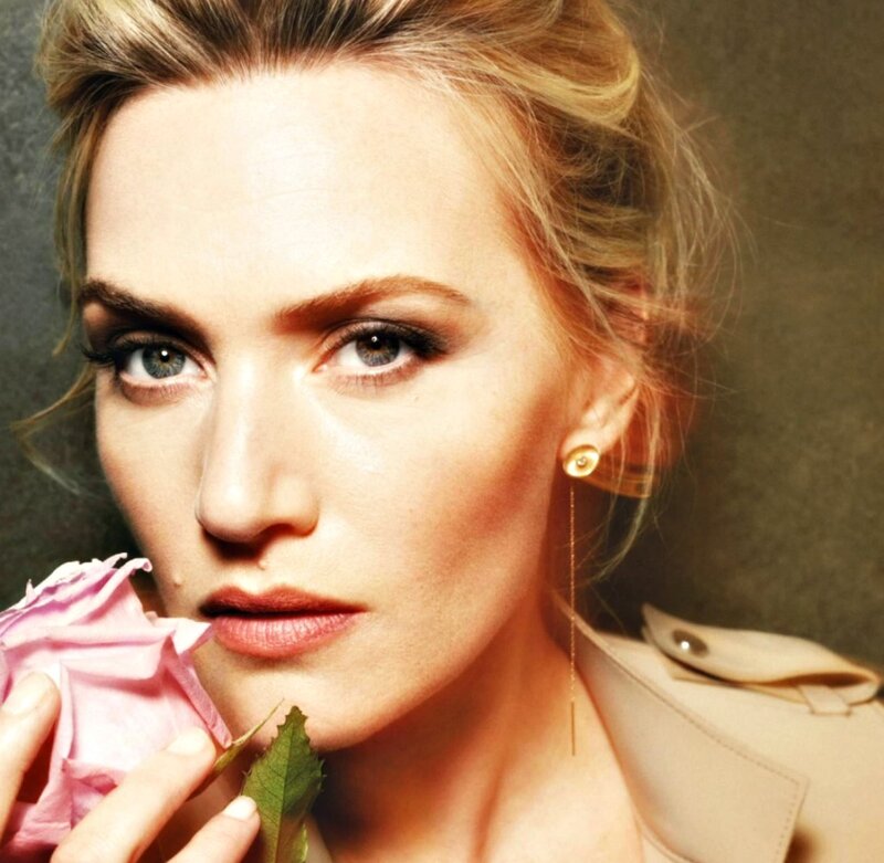 Woman Holding Pink Rose — Dramatic