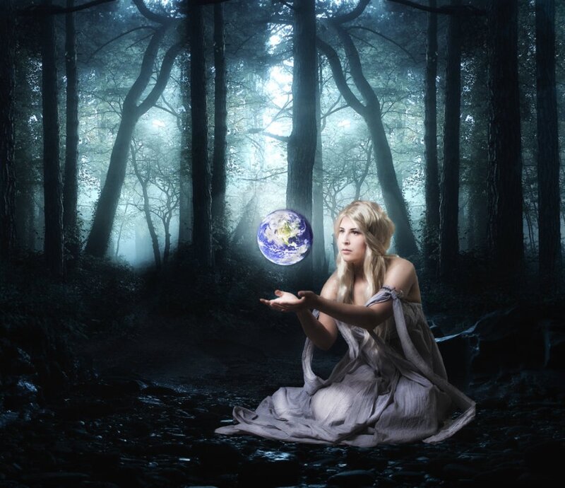 Woman Holding Planet