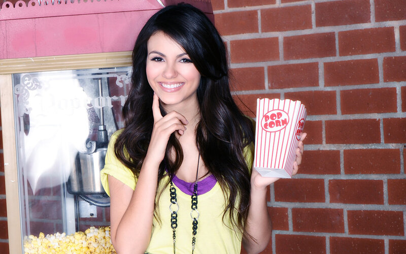 Woman Holding Popcorn