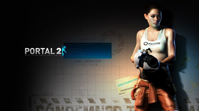 Woman Holding Portal Gun