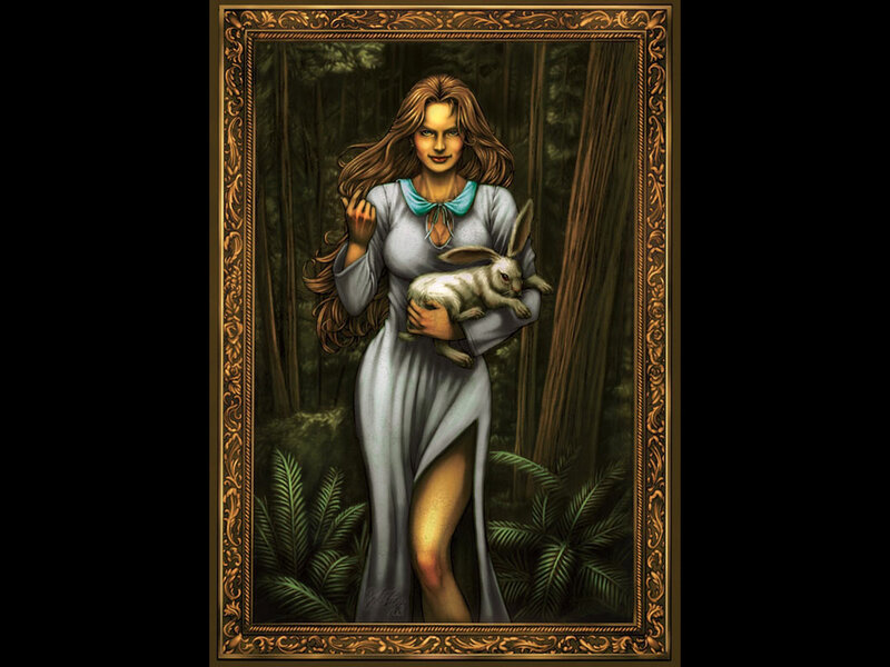 Woman Holding Rabbit
