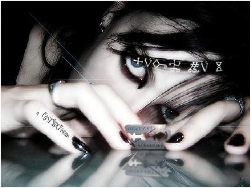 Woman Holding Razor Blade