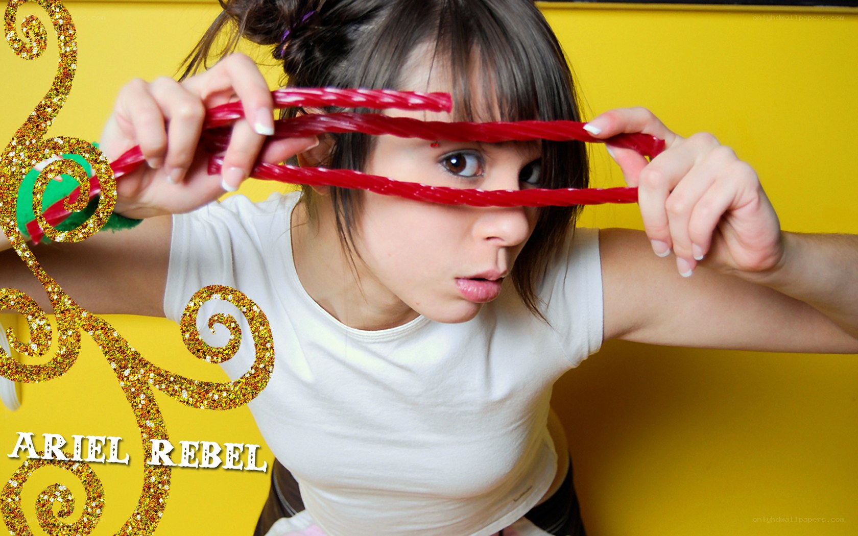 woman holding red candy