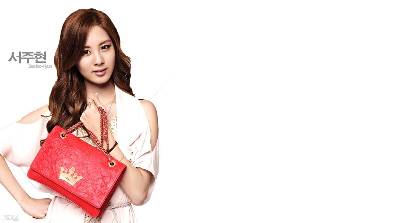 woman holding red handbag