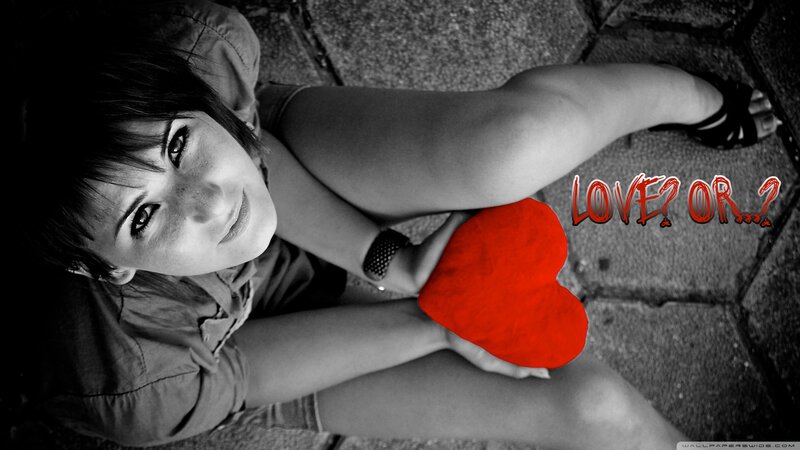 Woman Holding Red Heart — Black
