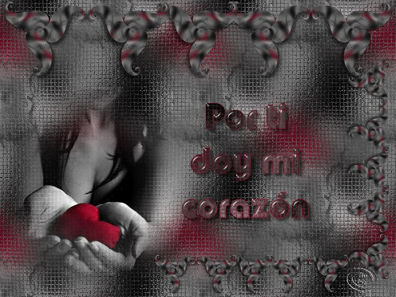 Woman Holding Red Heart — Dramatic, Digital Art