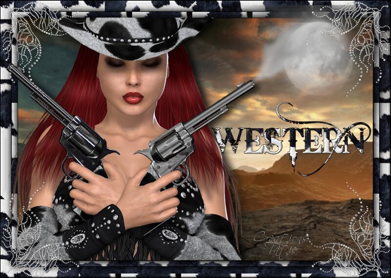 Woman Holding Revolvers — Red